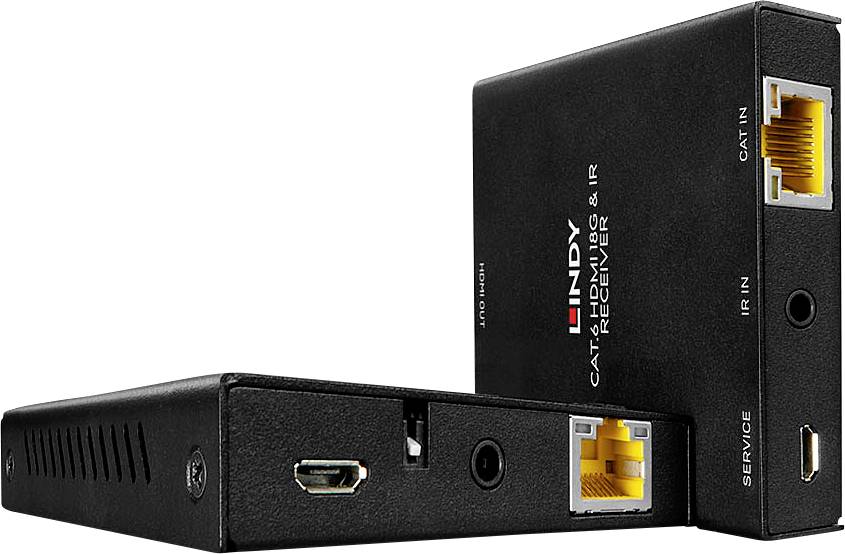 LINDY HDMI 18G & IR Extender HDMI™ Prolongateur HDMI câble réseau RJ45 50 m