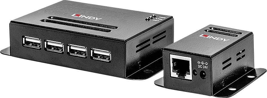 LINDY 50m 4 Port USB 2.0 Cat.5 Extender RJ45 Extendeur USB câble réseau RJ45 50 m