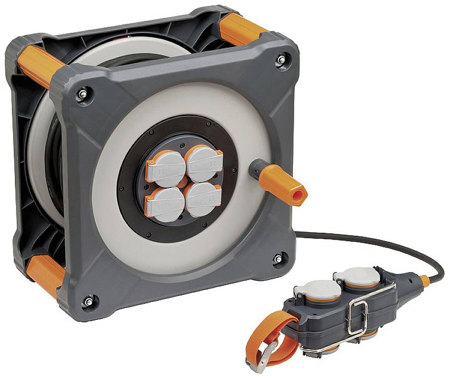Enrouleur de câble Brennenstuhl ProfessionalLINE Powerblock H07RN-F 3G2,5 9212380100 33.00 m noir Prise mâle + contact de