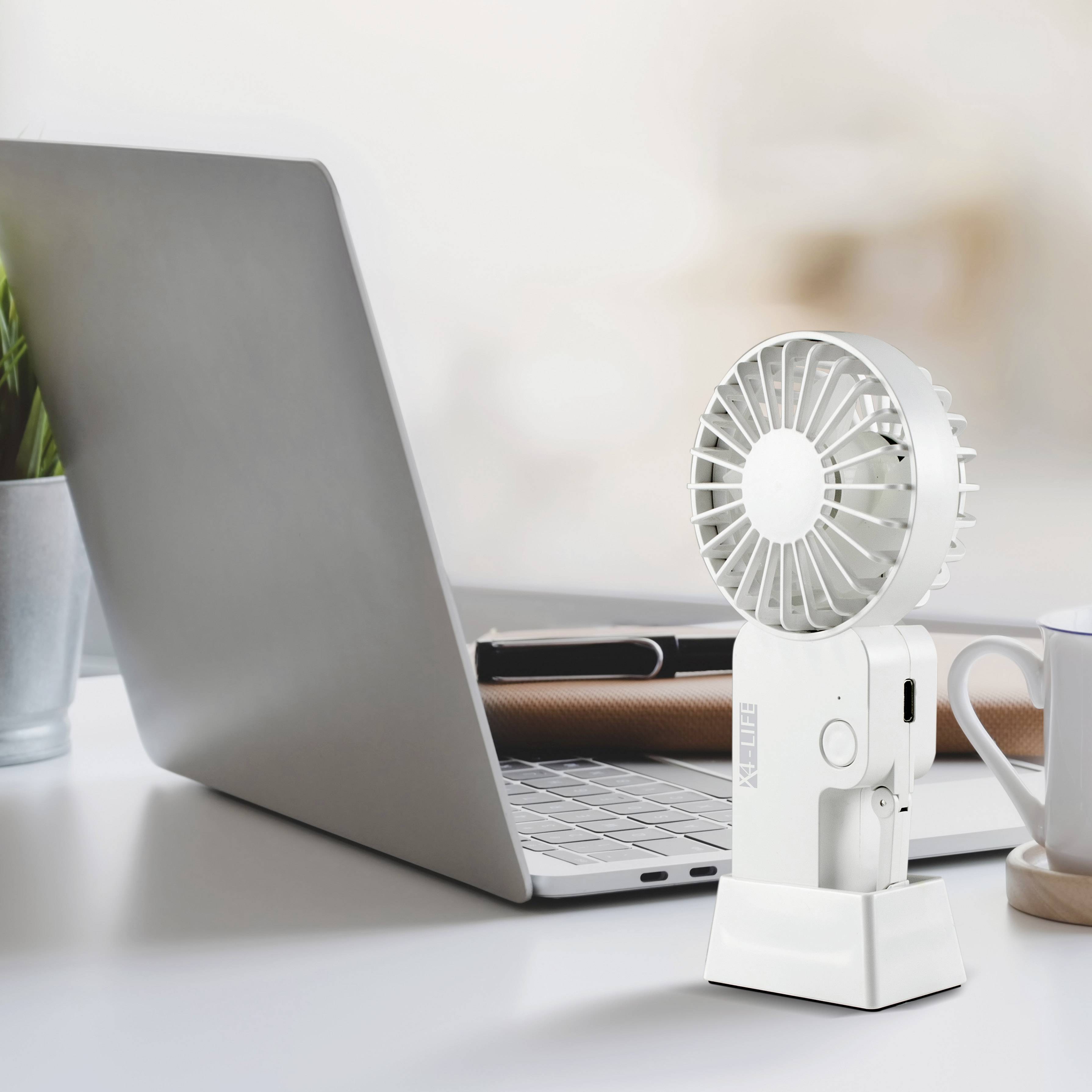 X4-LIFE Ventilateur de table USB blanc
