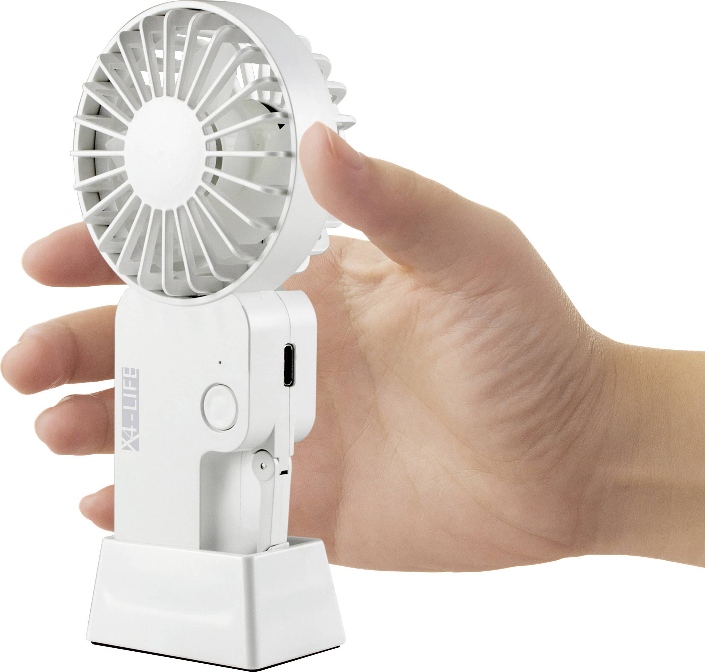 X4-LIFE Ventilateur de table USB blanc