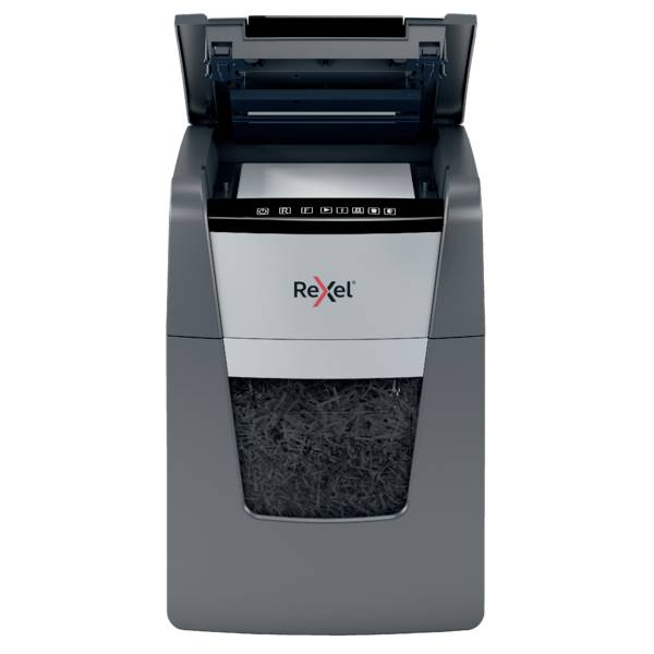 Destructeur de documents Rexel Optimum AutoFeed+ 90X 90 feuille(s) micro-découpage 4 x 28 mm P-4 34 l Détruit également les
