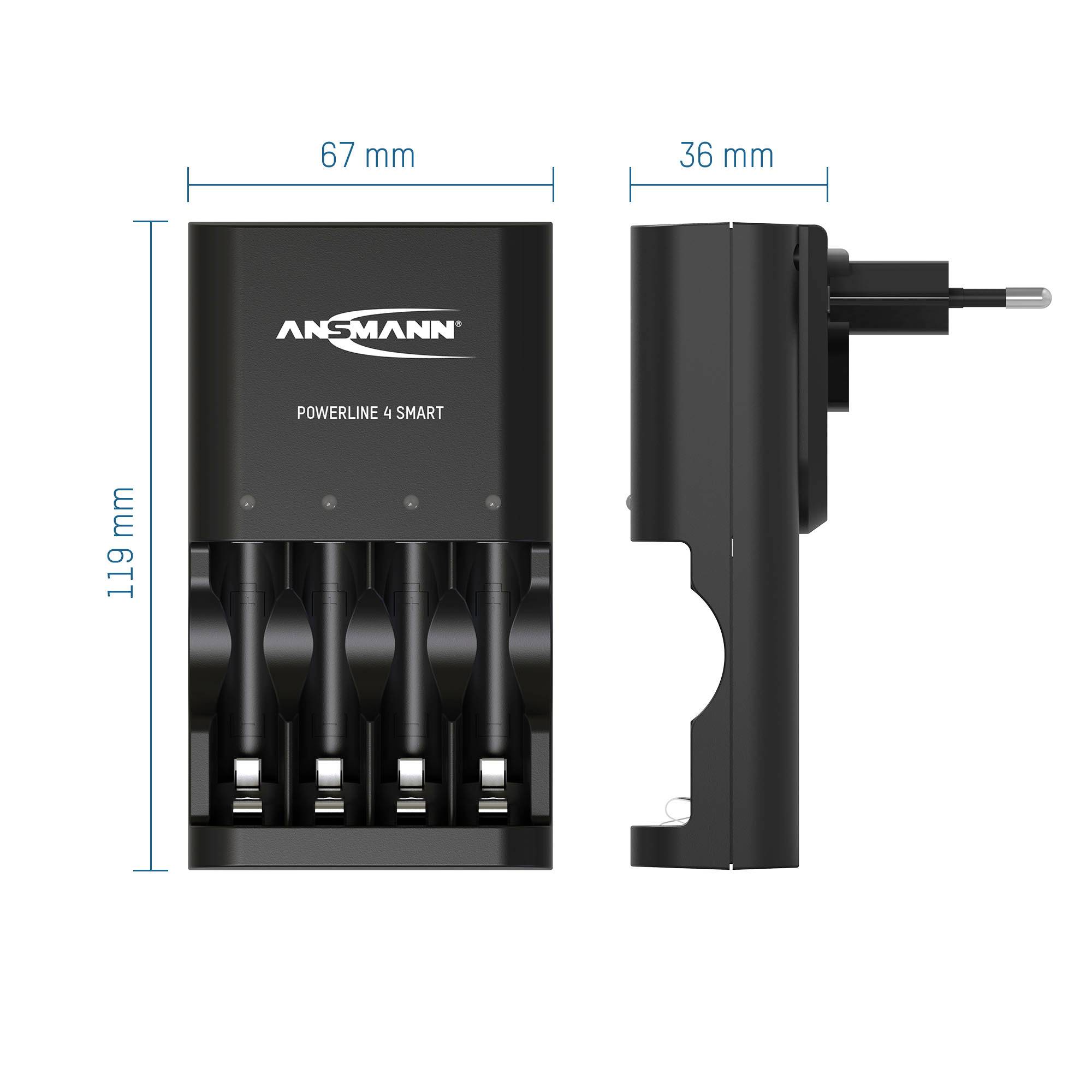 Chargeur de piles rondes NiCd, NiMH Ansmann Powerline 4 Smart
