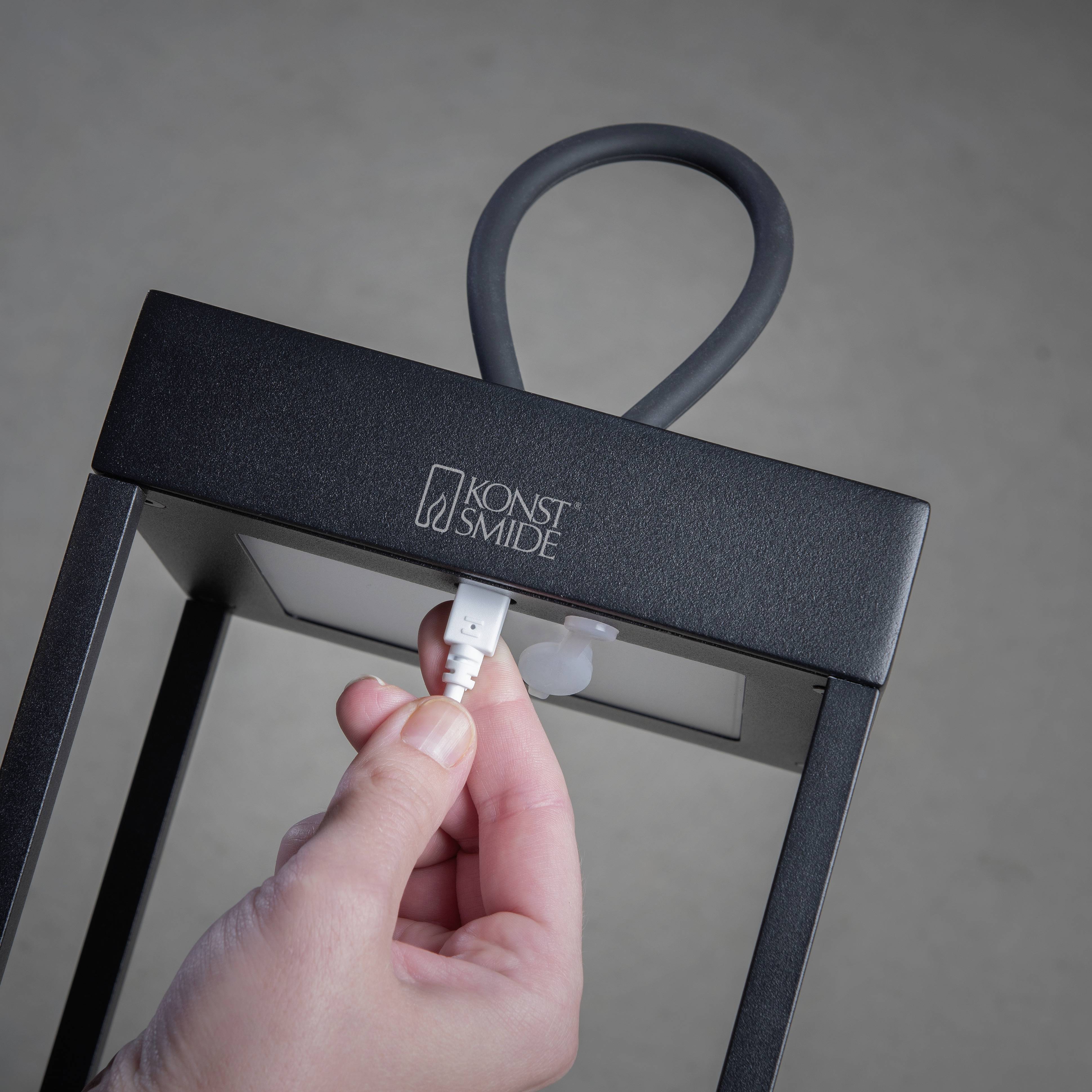 Konstsmide 7812-750 Ravello Eclairage décoratif extérieur, Lampe LED décorative, Lanterne LED, Lampe USB LED LED intégrée 2.2