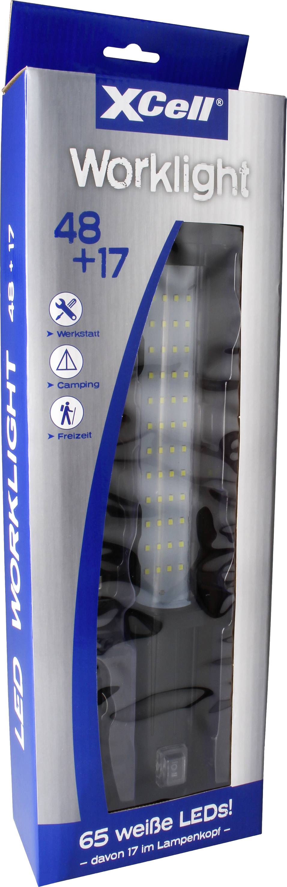 XCell 146777 Work 48+17 LED Lampe de travail à batterie 60 lm, 320 lm