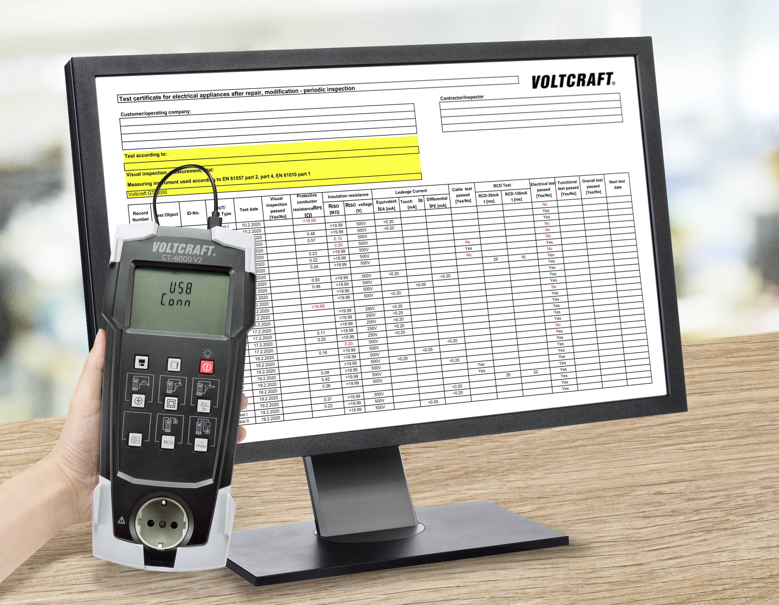 VOLTCRAFT GT-6000 V2 Testeur d'appareil