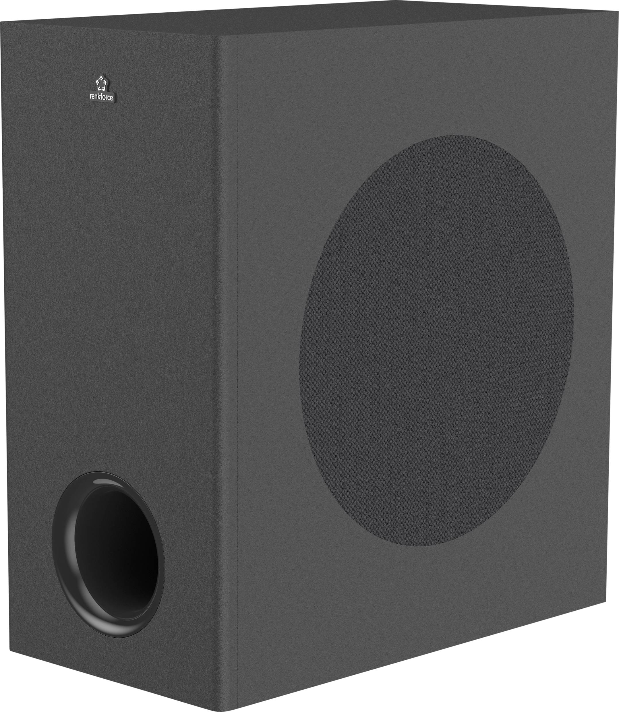 Barre de son Renkforce RF-SB-301 Dolby Atmos®, Bluetooth®, avec subwoofer sans fil, USB