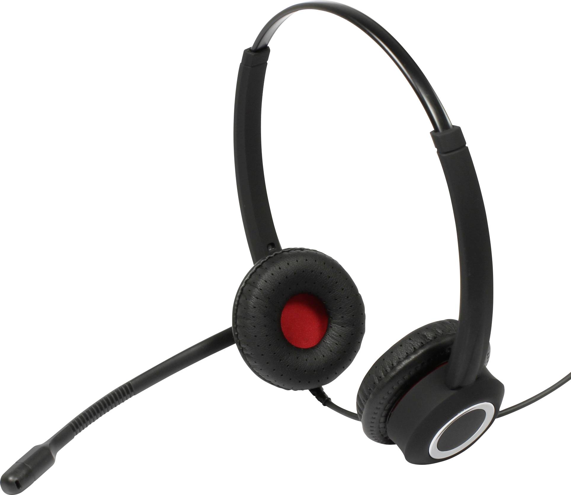 plusonic 6337-10.2P Micro-casque supra-auriculaire filaire Stereo noir téléphone