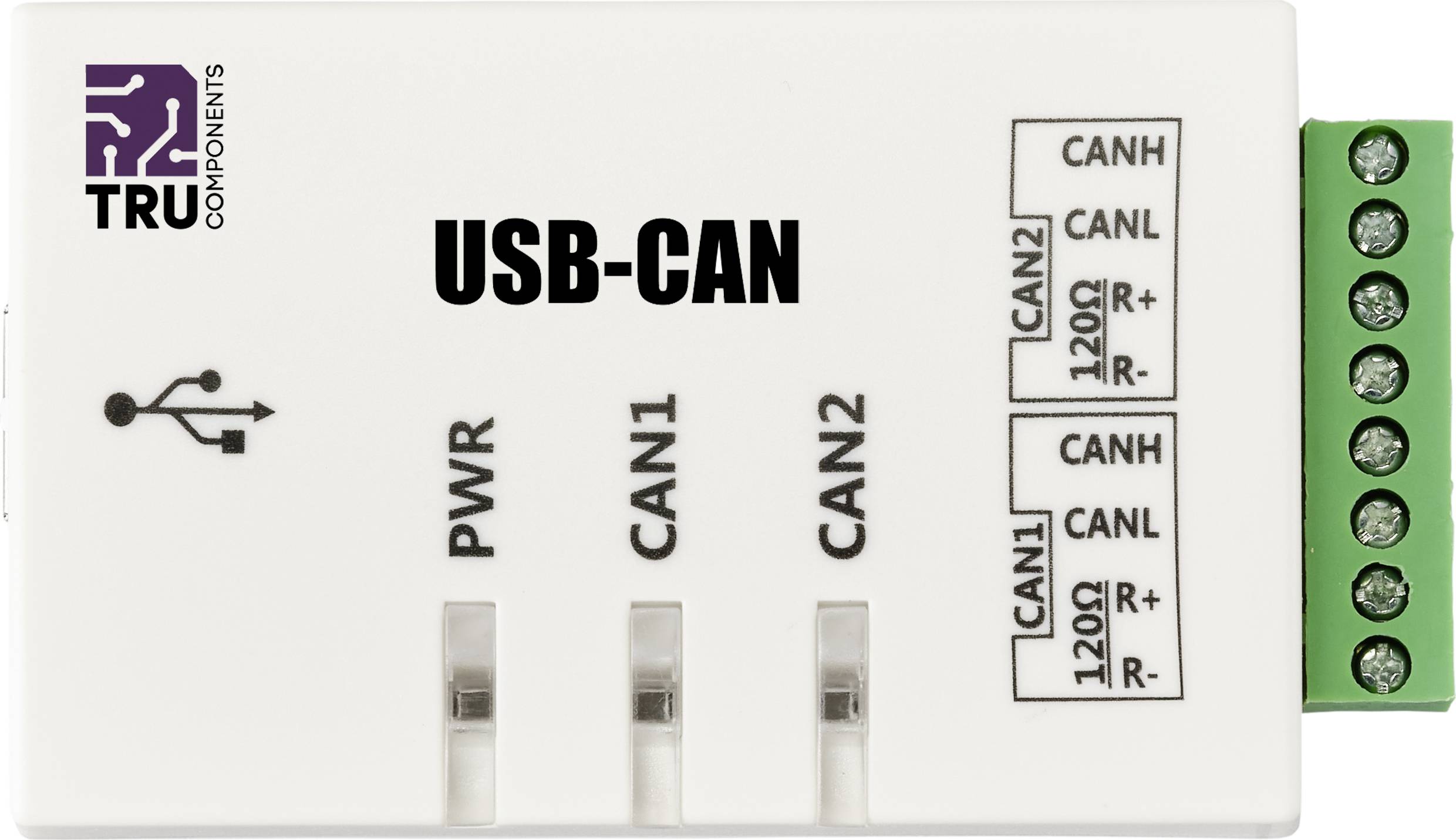 Convertisseur CAN TRU COMPONENTS TC-9474804 USB, Bus CAN, Sub-D9 sans séparation galvanique 5 V/DC 1 pc(s)