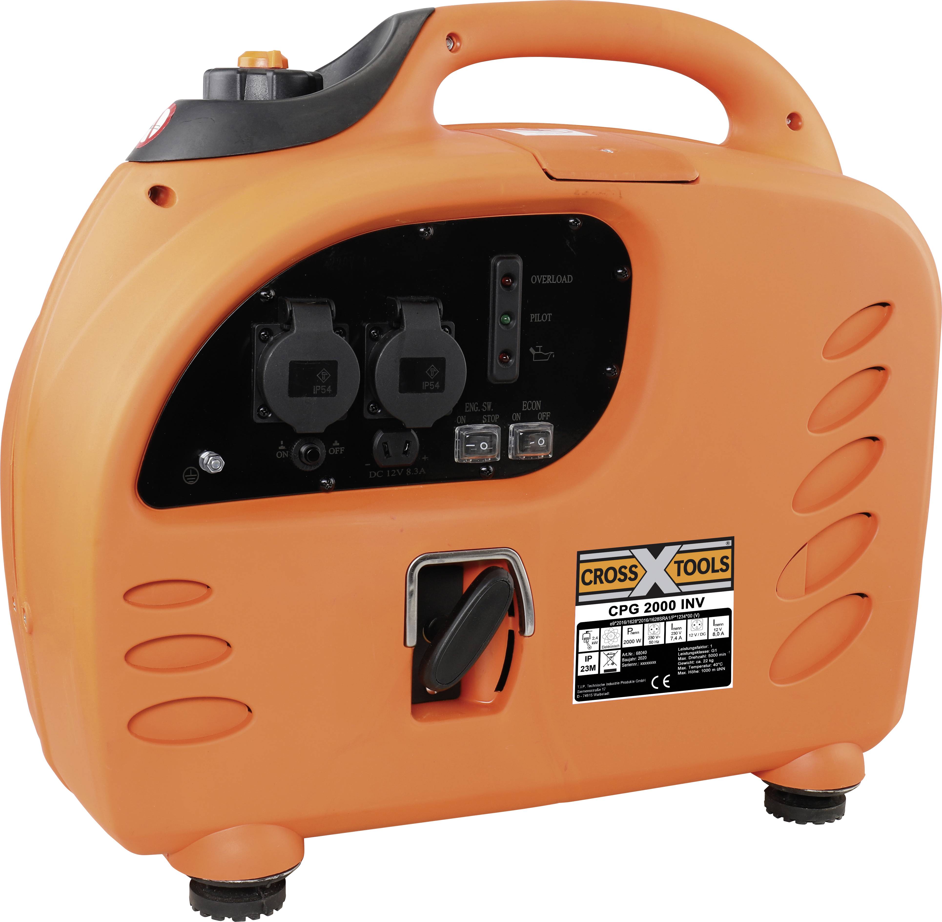 CrossTools CPG 2000 INV 4 temps groupe électrogène Inverter 2.4 kW 230 V 24 kg 2000 W
