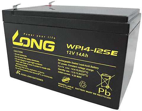 Long WP14-12SE WP14-12SE Batterie au plomb 12 V 14 Ah plomb (AGM) (l x H x P) 151 x 100 x 98 mm cosses plates 6,35 mm résistant