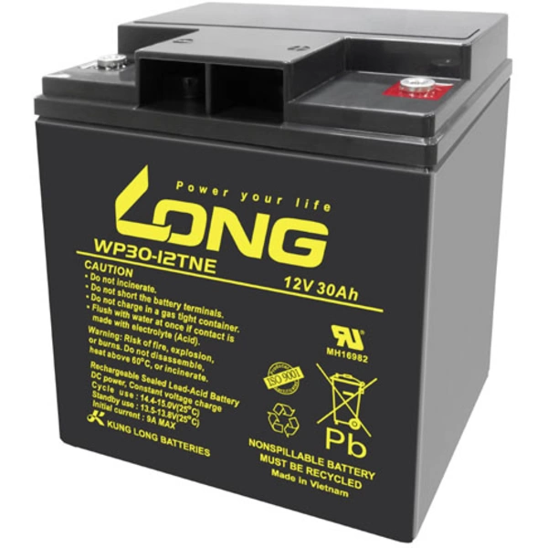Long WP30-12TNE WP30-12TNE Batterie au plomb 12 V 30 Ah plomb (AGM) (l x H x P) 166 x 176 x 125 mm raccord à vis M6 résistant aux Long WP30-12TNE WP30-12TNE Batterie au plomb 12 V 30 Ah plomb (AGM) (l x H x P) 166 x 176 x 125 mm raccord à vis M6 résistant aux