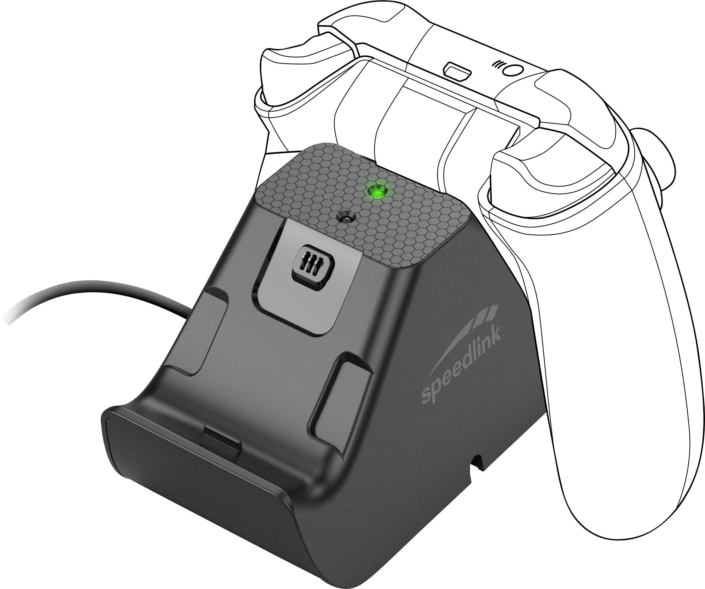 SpeedLink JAZZ USB Charger Station de charge pour manette Xbox Series, Xbox Series X, Xbox One S, Xbox One