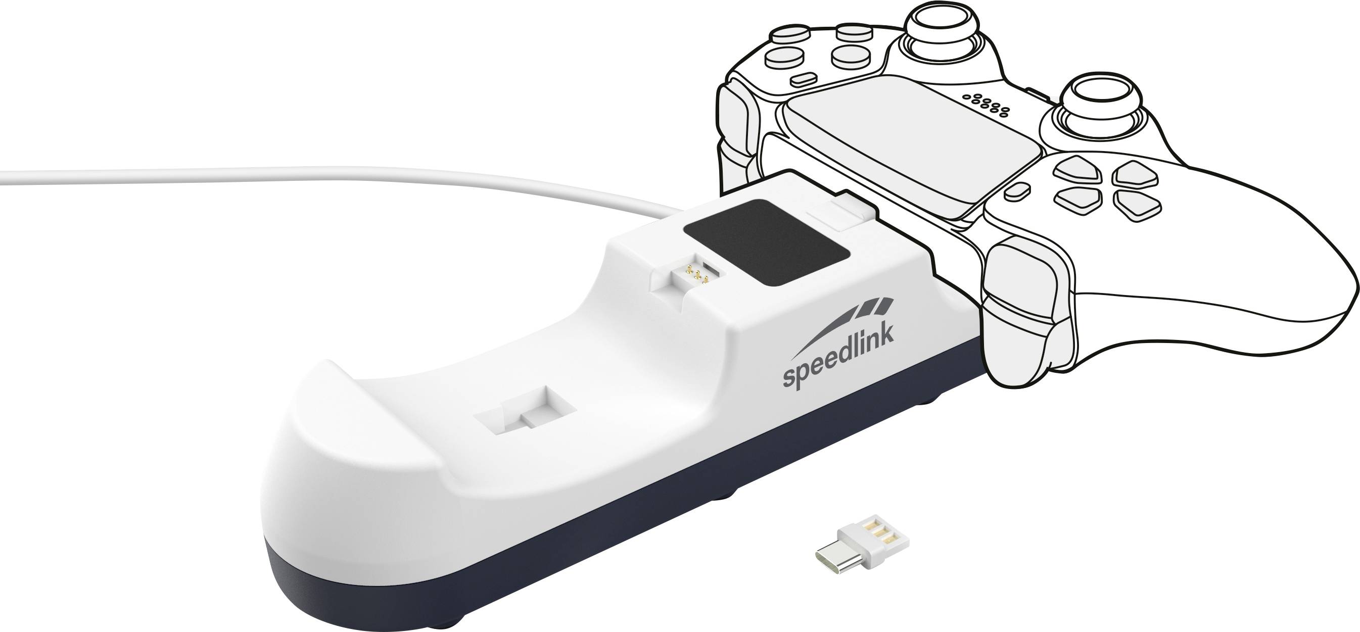 SpeedLink JAZZ USB Charger Station de charge pour manette PS5
