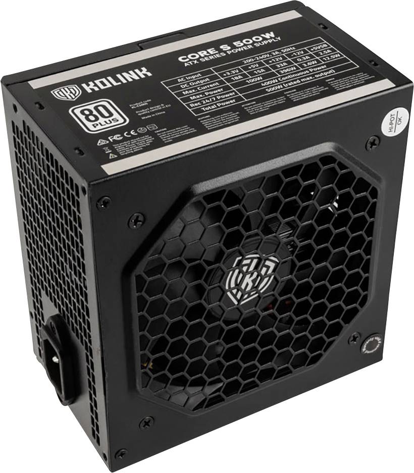 Kolink Core S KL-C500S Alimentation PC 500 W