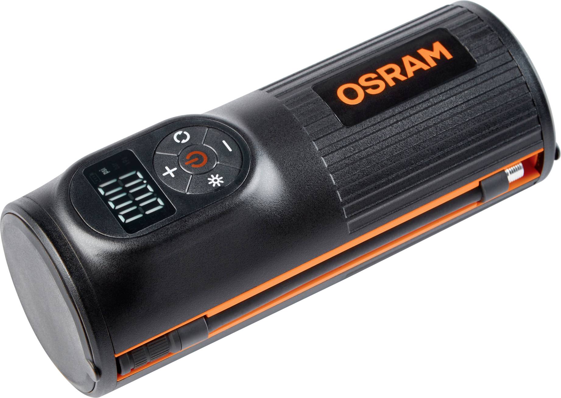 Pompe à air électrique portable OSRAM avec affichage numérique et commandes.