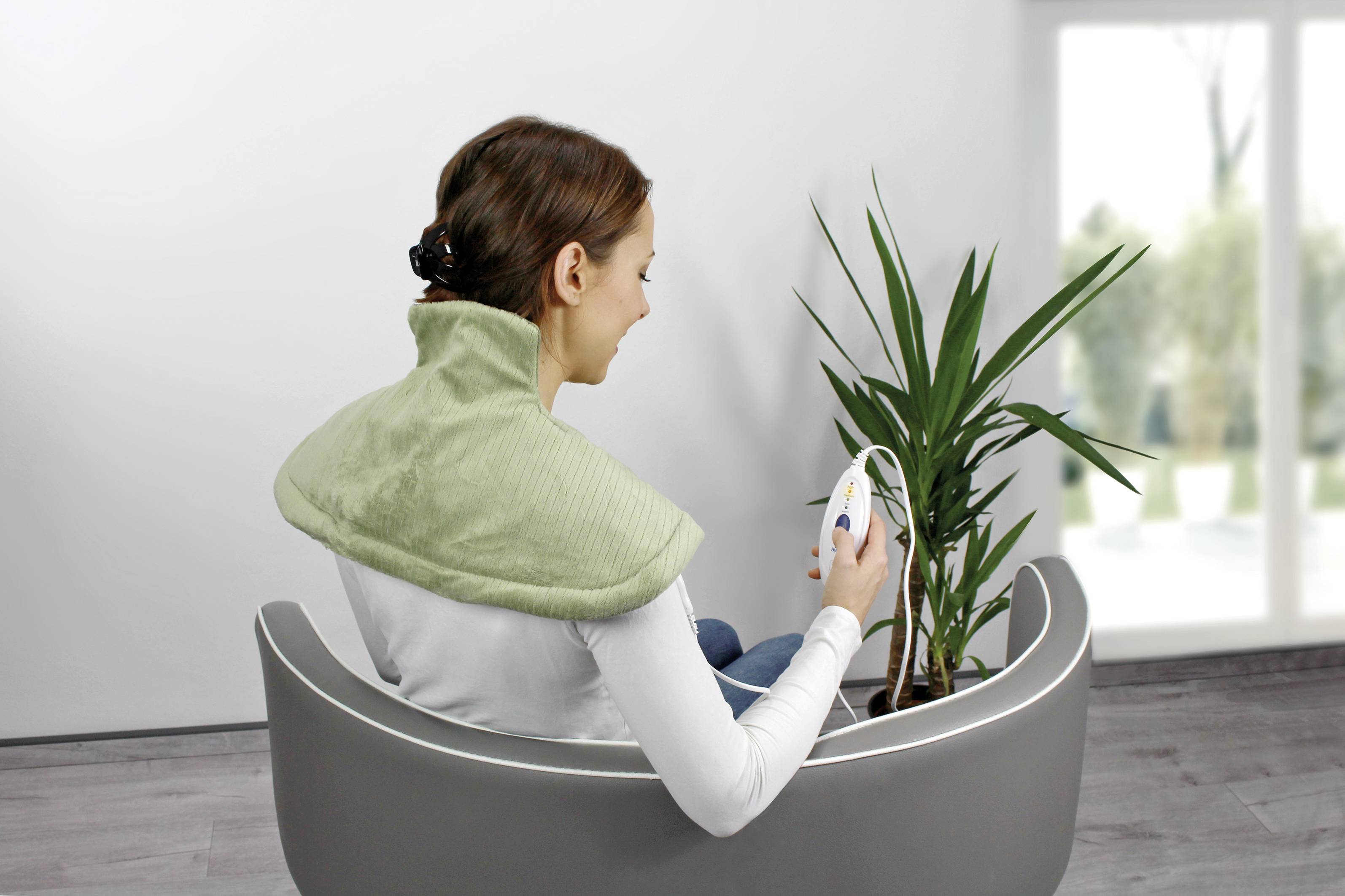 Hydas LH-885B Coussin chauffant pour nuque et épaules 100 W citron-vert