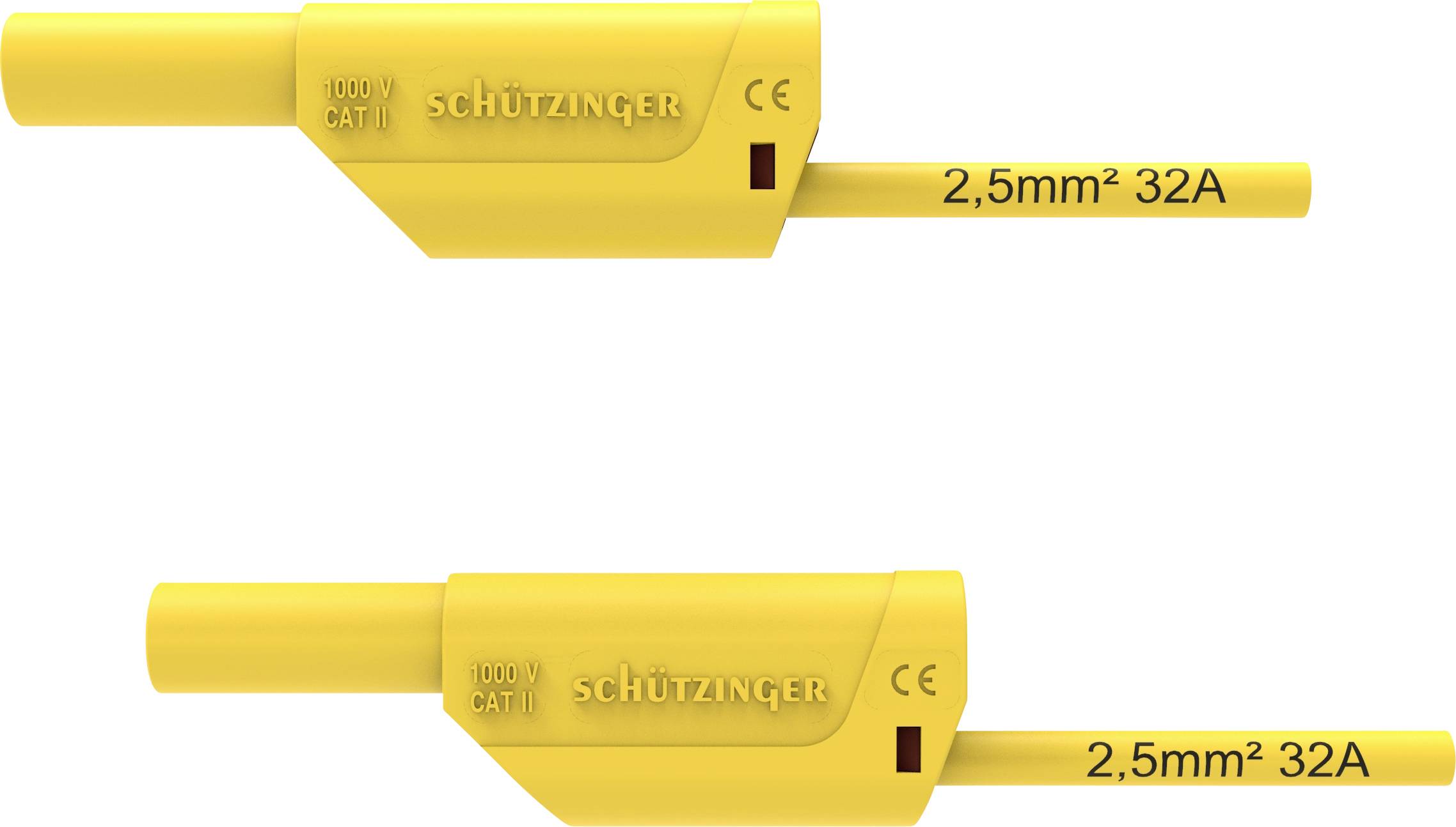 Schützinger VSFK 8500 / 2.5 / 100 / GE Cordon de mesure de sécurité mâle 4 mm mâle 4 mm 100.00 cm jaune 1 pc(s)