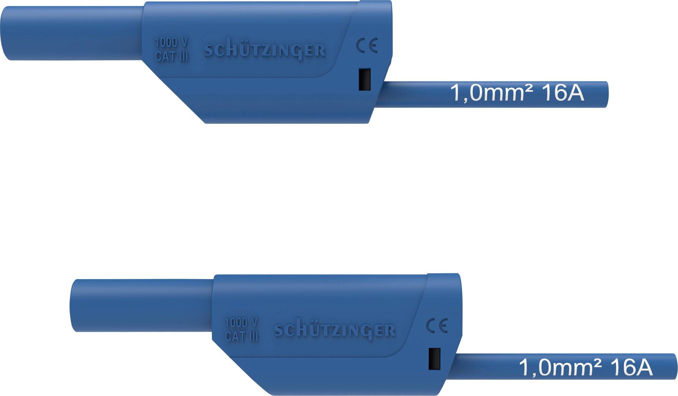 Schützinger VSFK 8700 / 1 / 100 / BL Cordon de mesure de sécurité mâle 4 mm mâle 4 mm 100.00 cm bleu 1 pc(s)