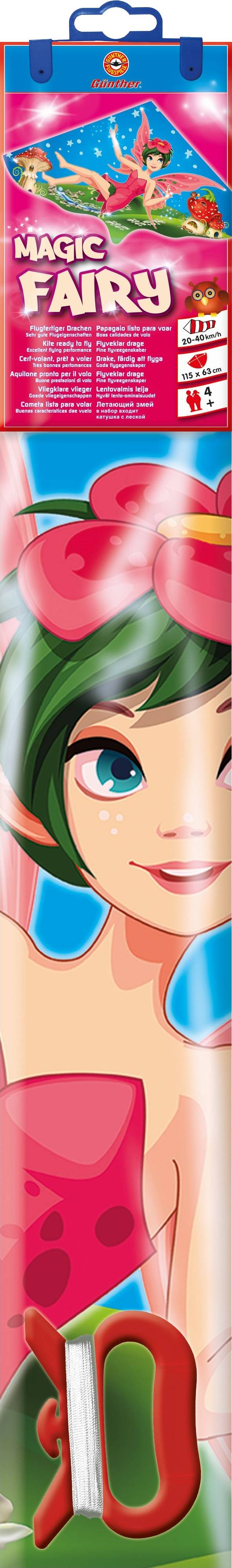 Günther Flugspiele 1 ligne Cerf-volant Magic Fairy Envergure (détails) 1150 mm Force du vent supportée 4 - 6 bft