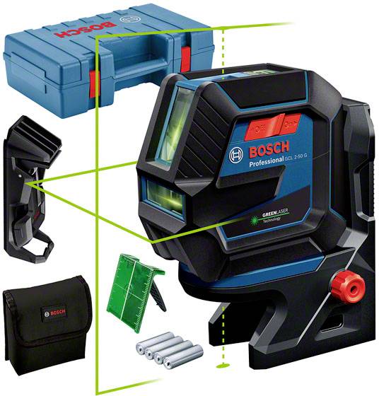 Bosch Professional GCL 2-50 G Laser en croix et à lignes avec sacoche Portée (max.): 15 mm