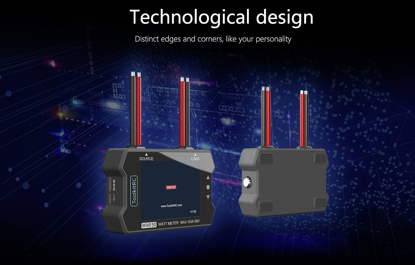 Toolkit RC Wattmètre et analyseur de puissance Système de connecteur: extrémités de câble ouvertes