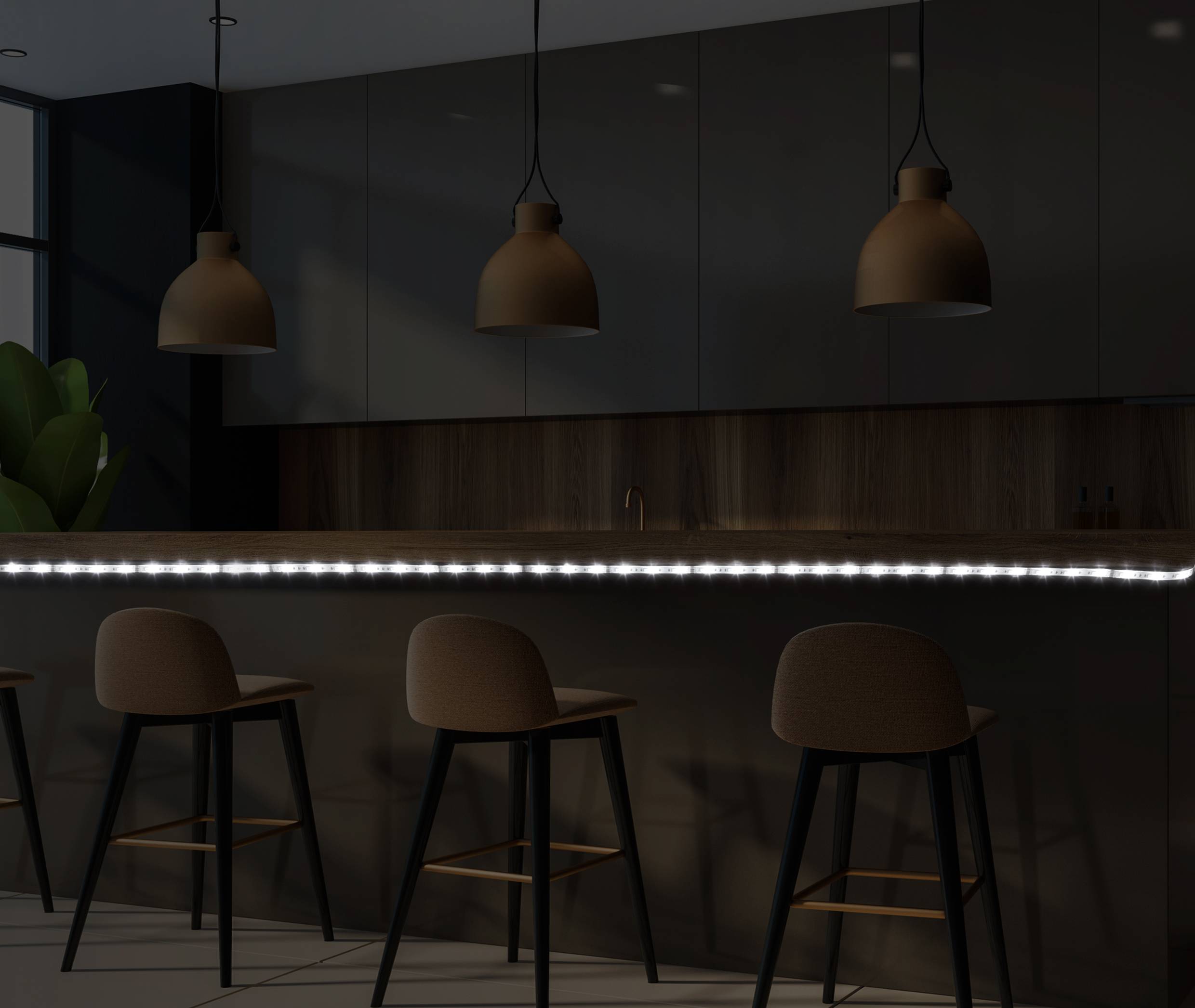 RGBW Tuya-App Stripes SY-4755426 Réglette lumineuse à Led avec connecteur mâle 230 V 2 m RVBB, blanc chaud, blanc froid 1 pc(s)