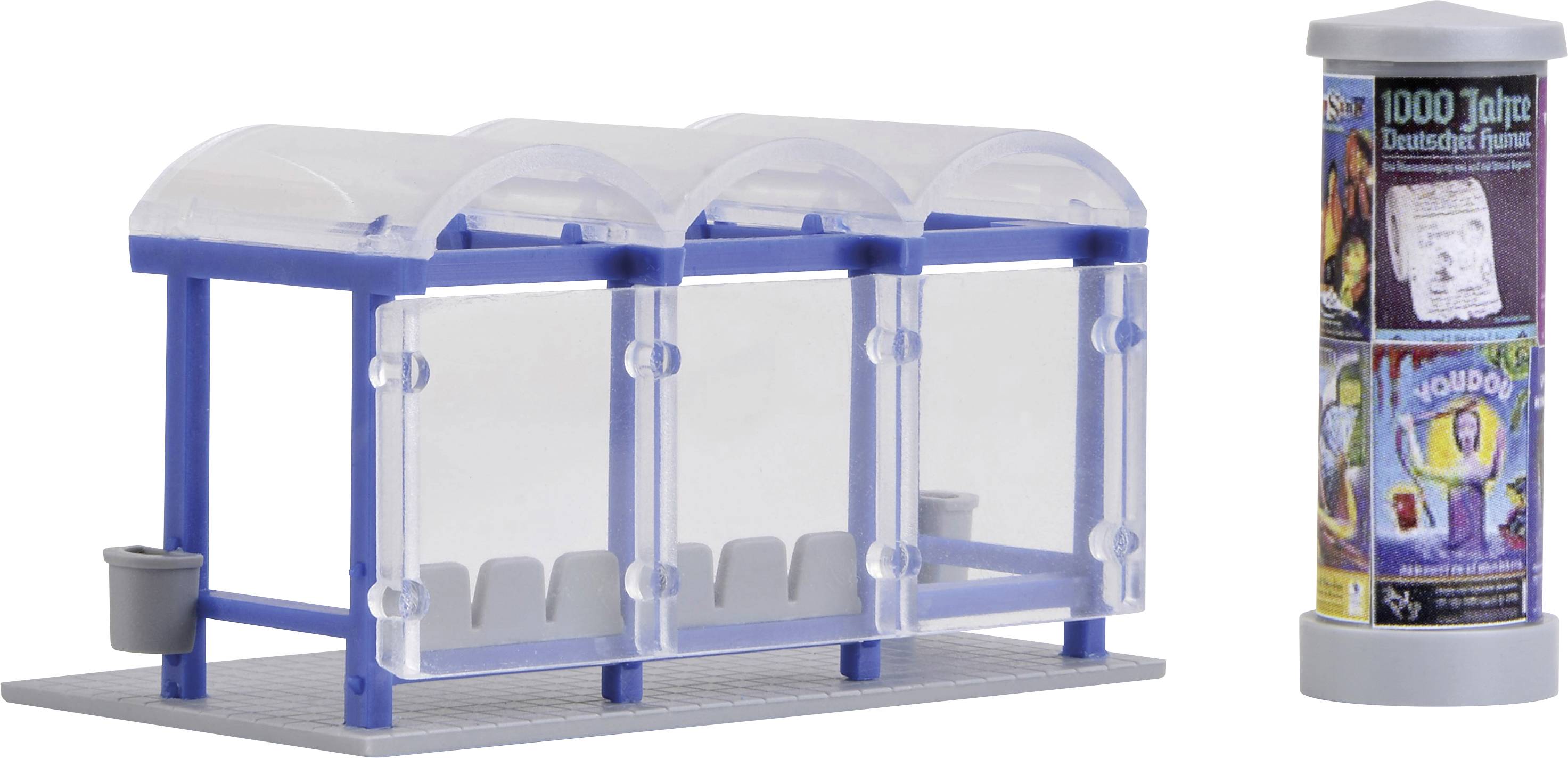 Kibri 38142 H0 SET d'arrêt de bus Deko