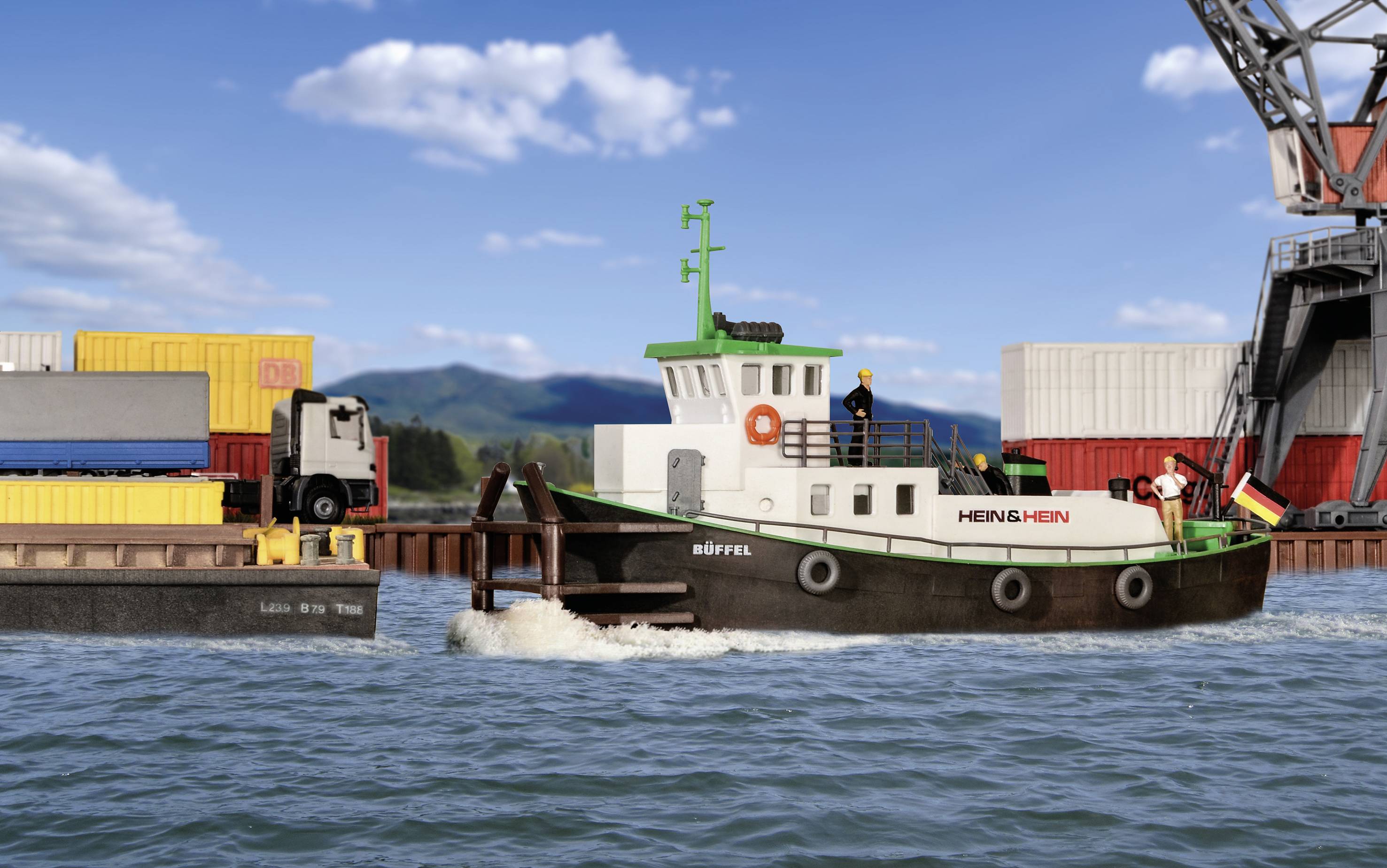 Kibri 38520 H0 Modèle réduit de bateau Bateau à poussée