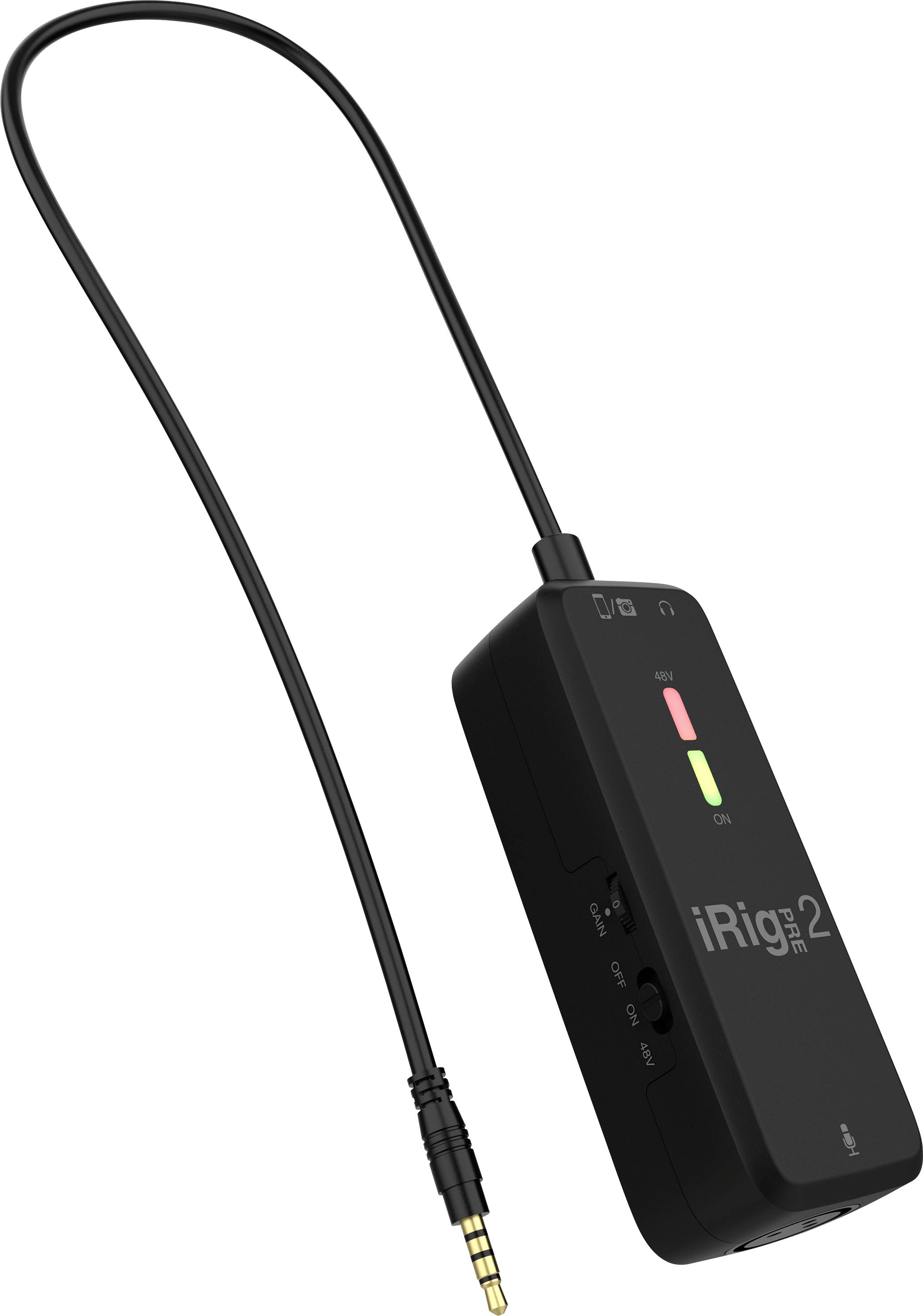 IK Multimedia iRig Pre 2 Micro-cravate Micro pour téléphone portable Type de transmission (détails):filaire audio 2.0 (jack 3,5
