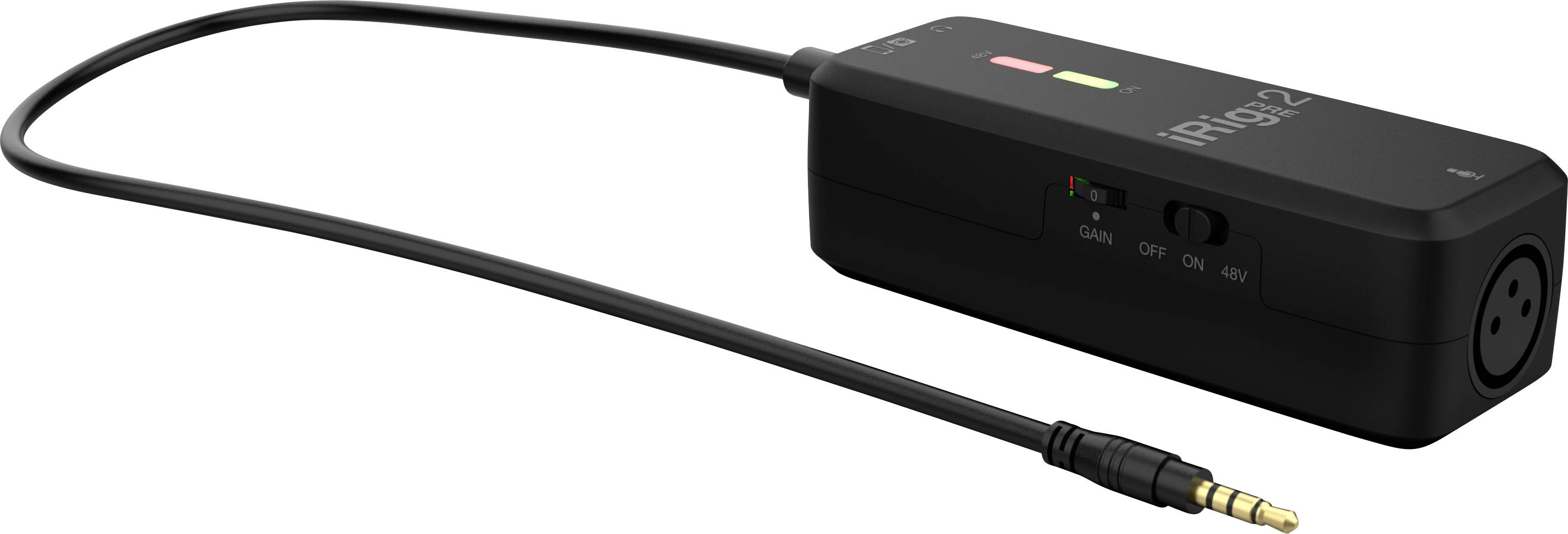 IK Multimedia iRig Pre 2 Micro-cravate Micro pour téléphone portable Type de transmission (détails):filaire audio 2.0 (jack 3,5