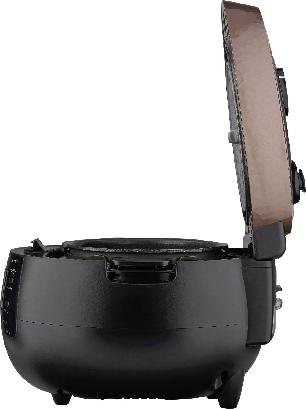 Cuckoo CRP-R0607F Cuiseur à riz noir, marron rouille avec fonction de cuisson-vapeur