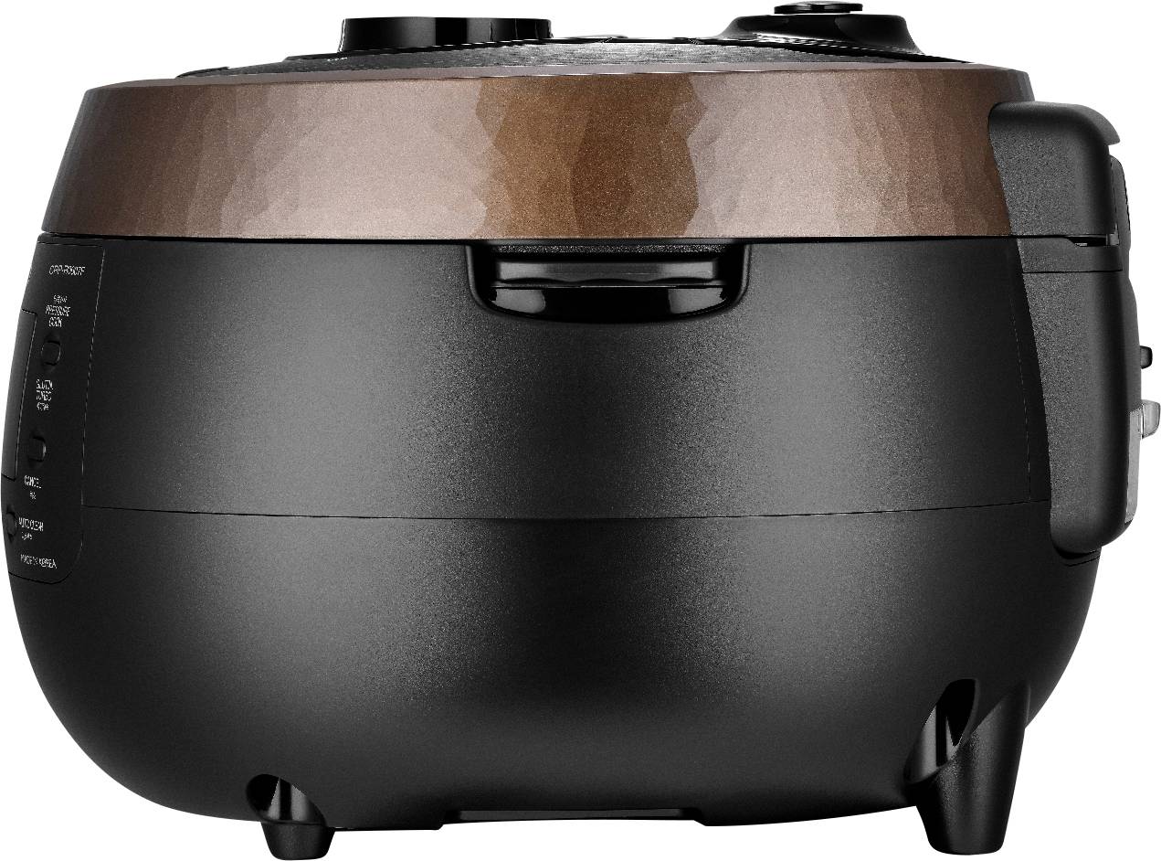 Cuckoo CRP-R0607F Cuiseur à riz noir, marron rouille avec fonction de cuisson-vapeur