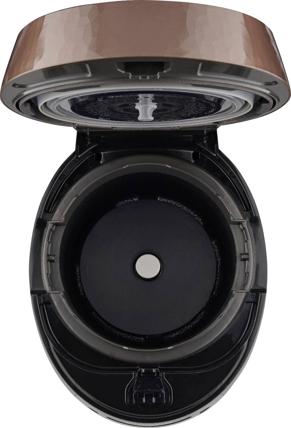 Cuckoo CRP-R0607F Cuiseur à riz noir, marron rouille avec fonction de cuisson-vapeur