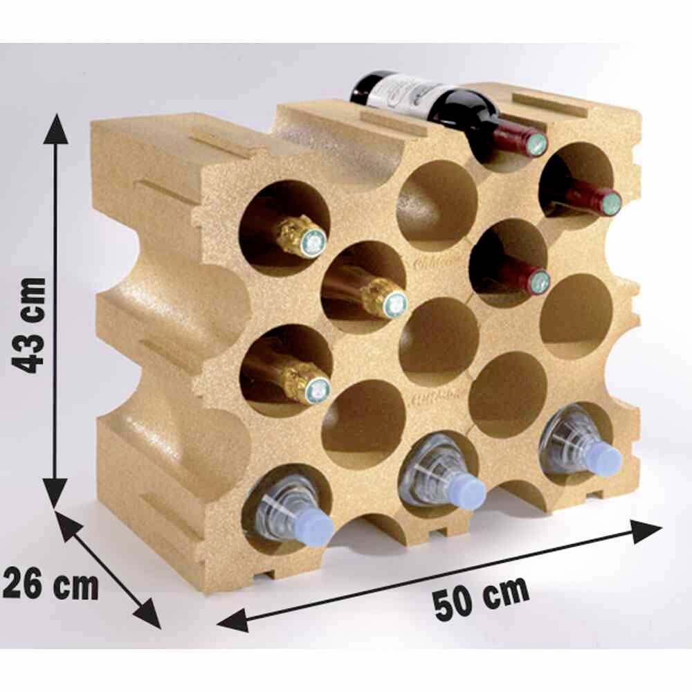 Cubes de bouteilles jusqu'à Ø 92 mm pour 15 bouteilles, Terracotta B229V