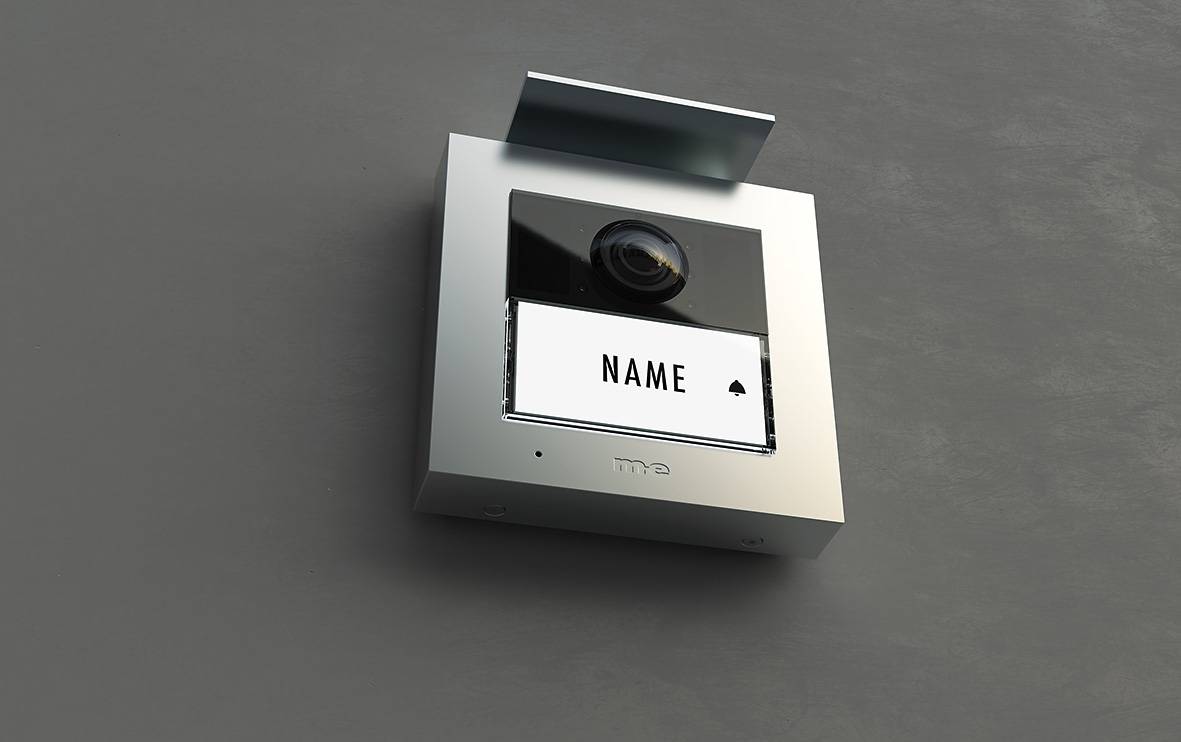 m-e modern-electronics VDV-2010 S Interphone vidéo filaire, RFID Station extérieure argent