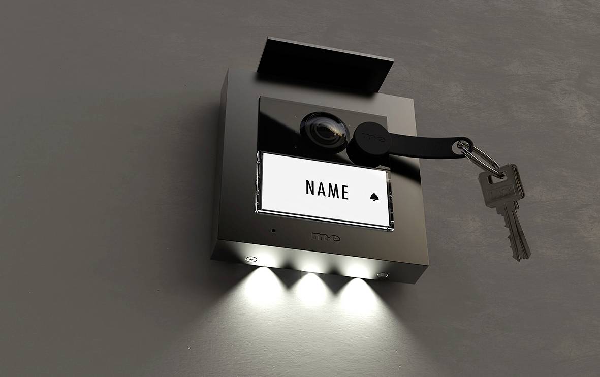 m-e modern-electronics VDV-2010 A Interphone vidéo filaire, RFID Station extérieure anthracite