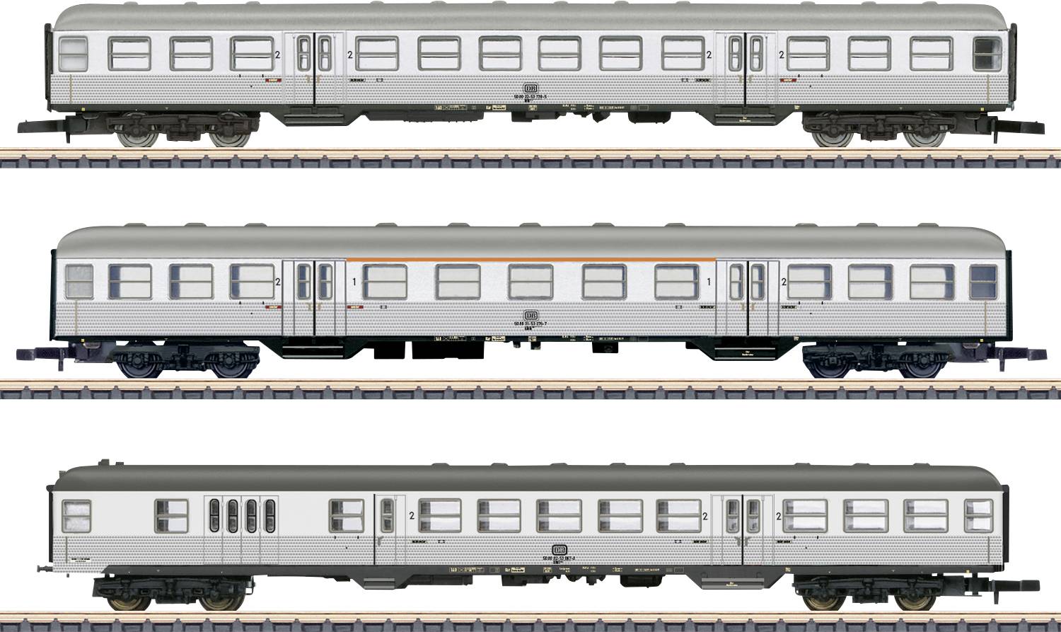 Märklin 087189 SET de 3 voitures de transport local Silberling de la DB, MHI