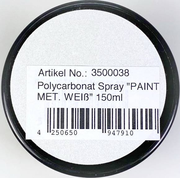 Peinture lexan Absima 3500038 blanc métallique 150 ml