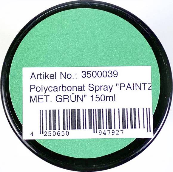 Couvercle d'un aérosol avec une étiquette 'Spray Polycarbonate 