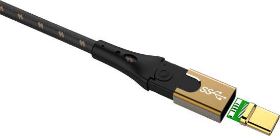 Oehlbach Câble USB USB 3.2 Gen2 USB-C® mâle, USB-C® mâle 0.50 m noir/or D1C9530