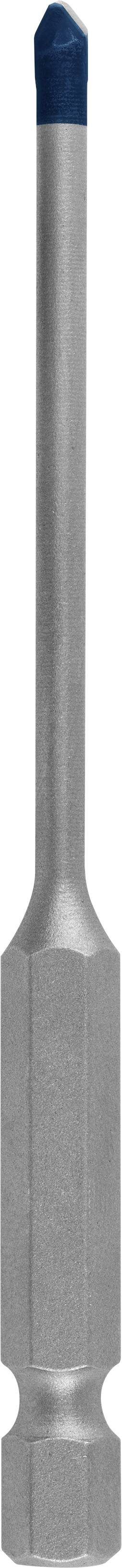 Embout hexagonal gris avec pointe bleue.