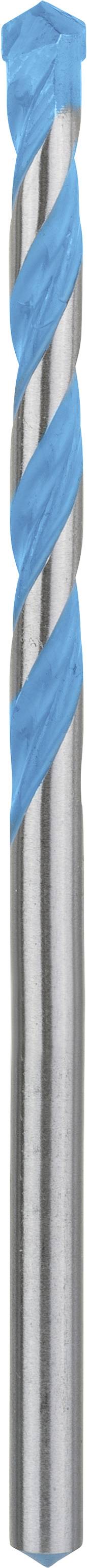 Foret en métal avec partie spiralée bleue en acier revêtu, adapté pour le perçage précis dans des matériaux durs. Arêtes de coupe fines.