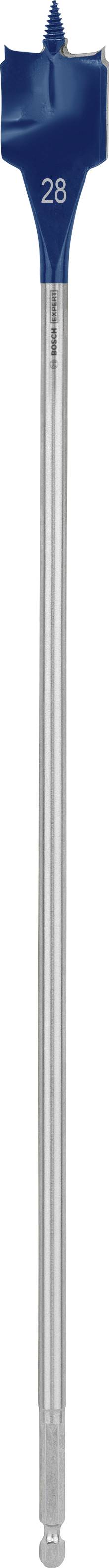 Un foret bleu avec un long manche argenté, marqué du numéro '22'. Adapté pour le travail du bois.