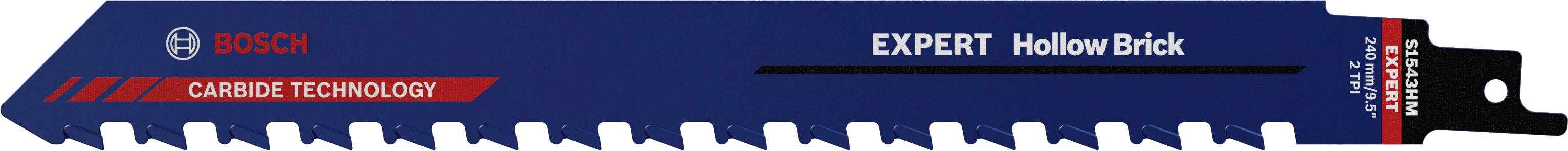Bosch Accessories 2608900414 LAME DE scie sabre expert « Holow Brick » S 1543 HM, 1 pièce Longueur lame de scie 240 mm 1 pc(s)