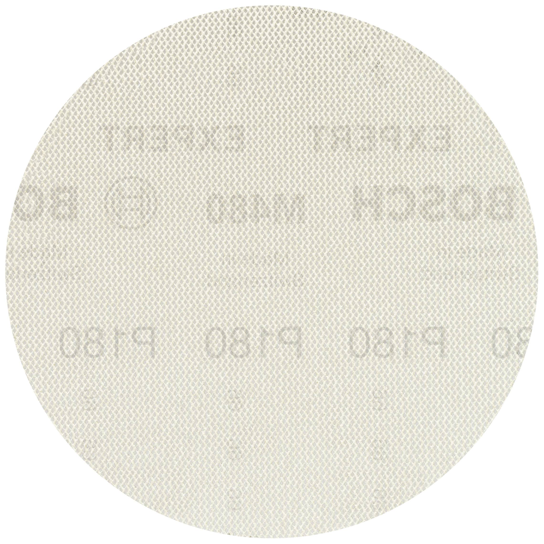 Un disque abrasif rond à grain fin, sur lequel sont faiblement visibles 'BOSCH' et d'autres données techniques. Adapté pour le ponçage fin.