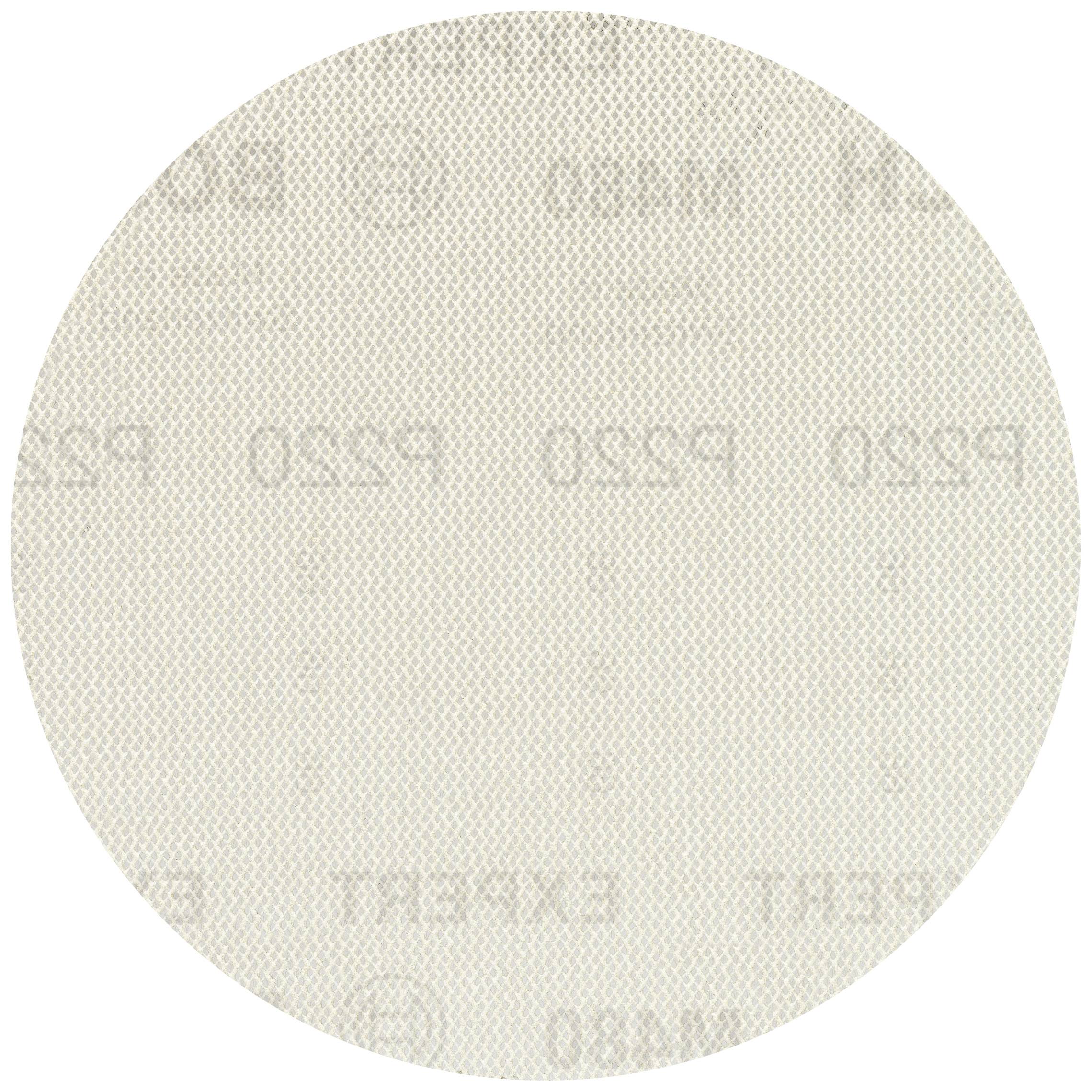 Un disque de papier de verre avec un grain P220 est représenté.