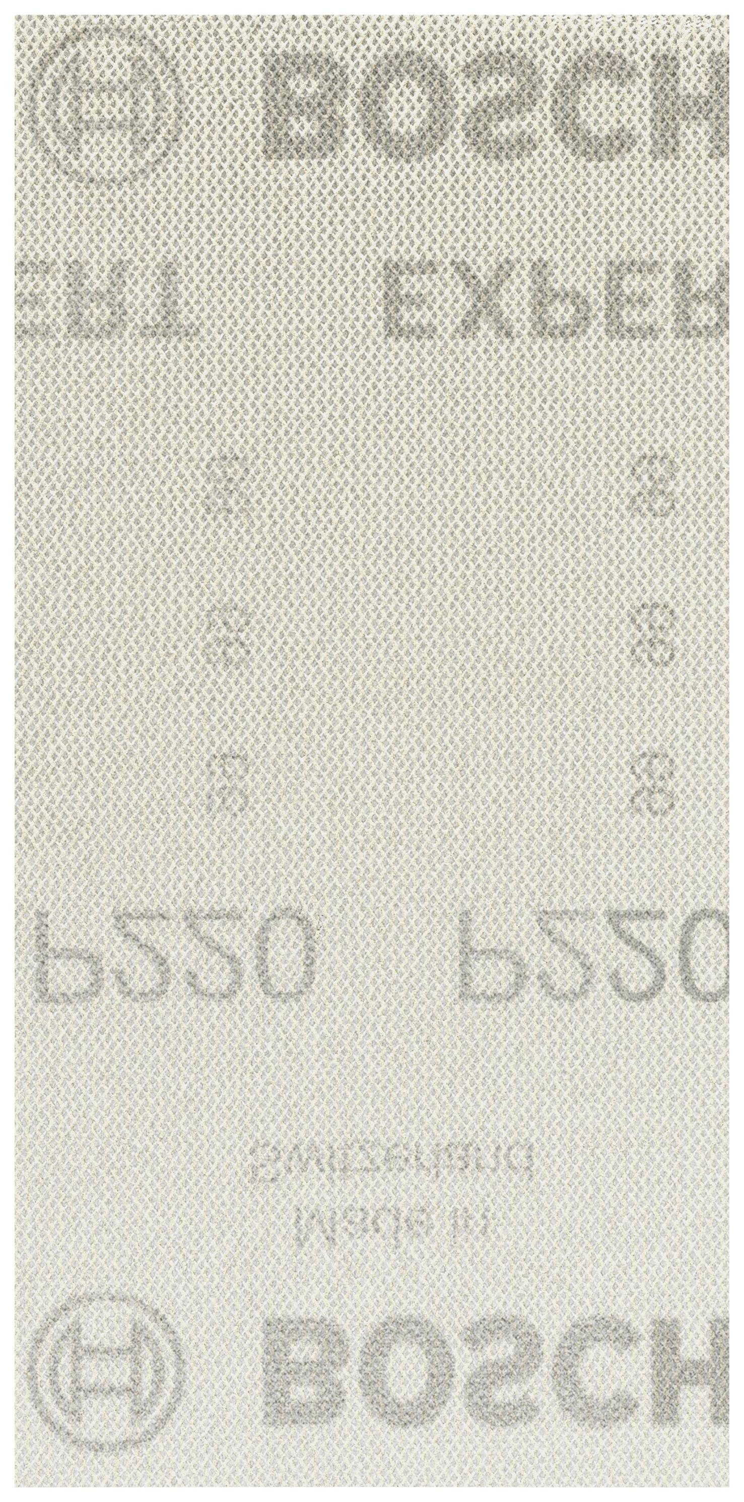 Papier de verre Bosch portant l'inscription 'Bosch' et '800'. Surface beige à grain fin, adapté pour un ponçage précis.