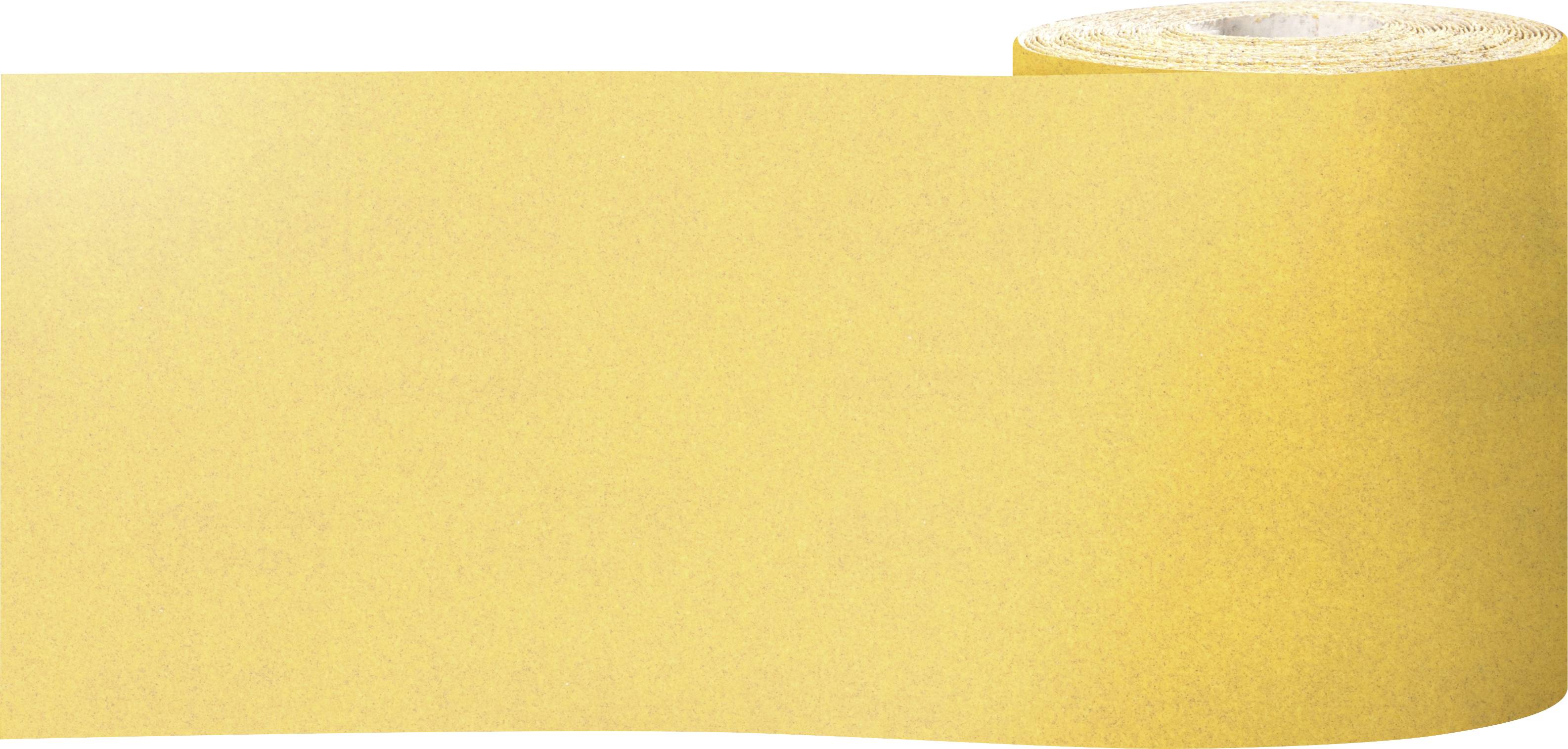 Un rouleau de papier de verre jaune en gros plan.
