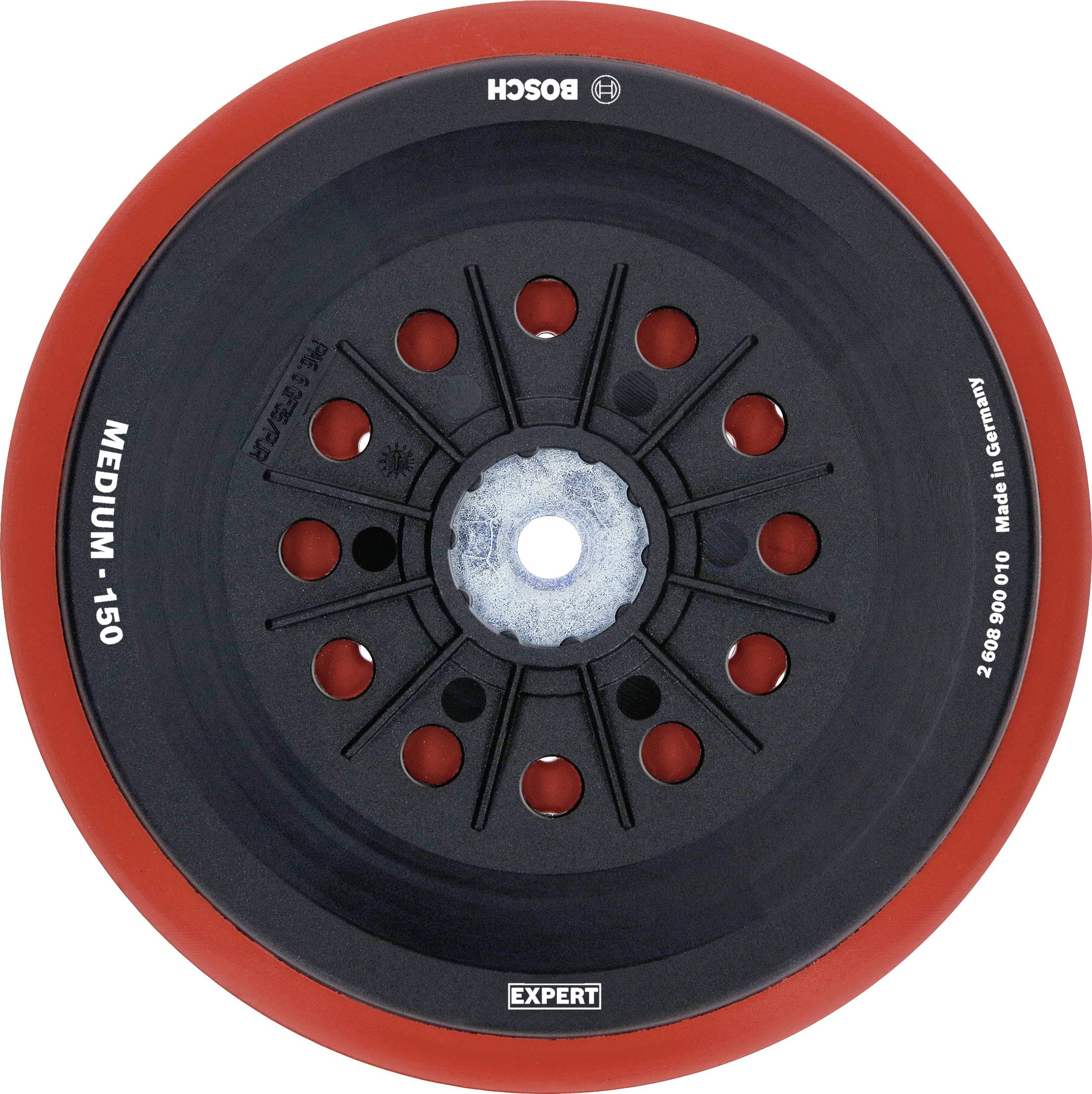 Bosch Accessories 2608900010 Plateau de support EXPERT Multihole pour Bosch, 150 mm, support Medium Diamètre 150 mm